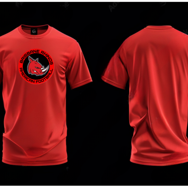 Brisbane Rhinos Red Cotton Shirt-American Football