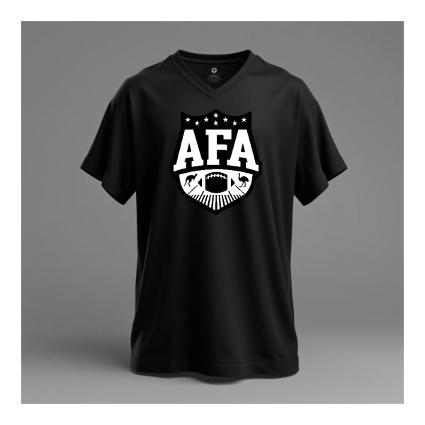 AFA Black Supporter Over-Sized T Shirt BW Logo