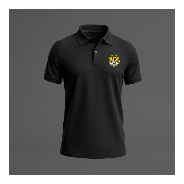 AFA Black Polo Shirt with Colour logo