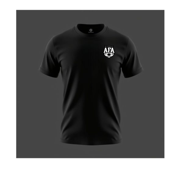 AFA Supporter Black Cotton T-Shirt with LC BW Logo