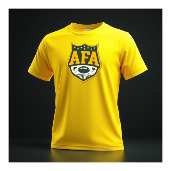AFA Yellow Supporter Crew neck T-Shirt with Colour Logo
