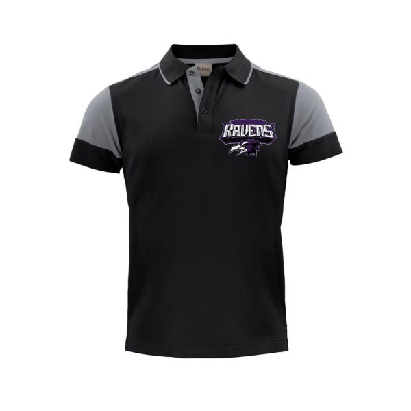 Bayside Ravens Black and Grey Polo Shirt
